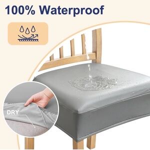 Waterproof Gray Chair Cushion Cover
